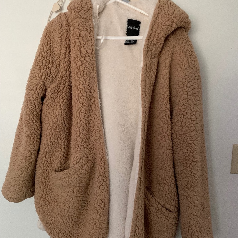 Me Jane - Tan Fluffy Winter Coat